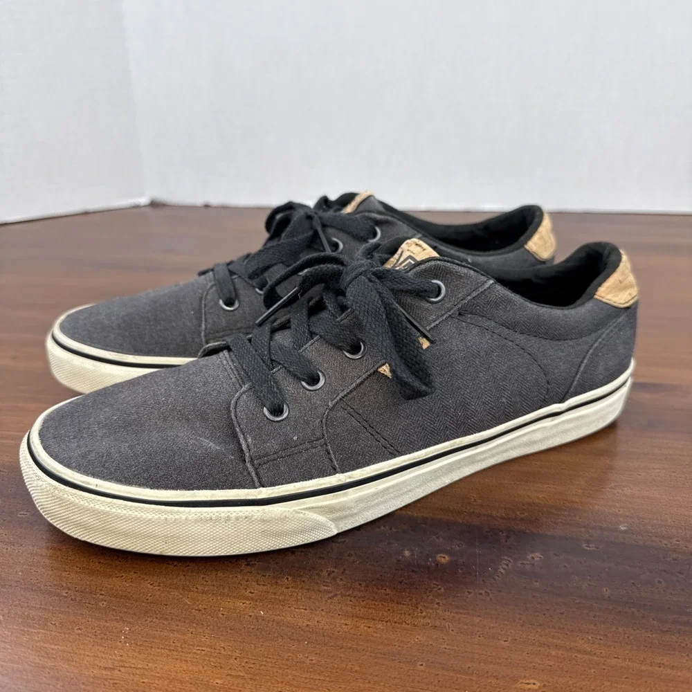 Men's Vans Bishop Low-Top Charcoal Shoes Gum Sole Size 9‎